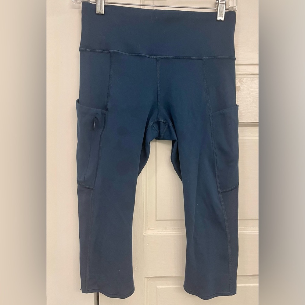 ATHLETA 💙 Cropped Workout - Leggings Dark Teal S
